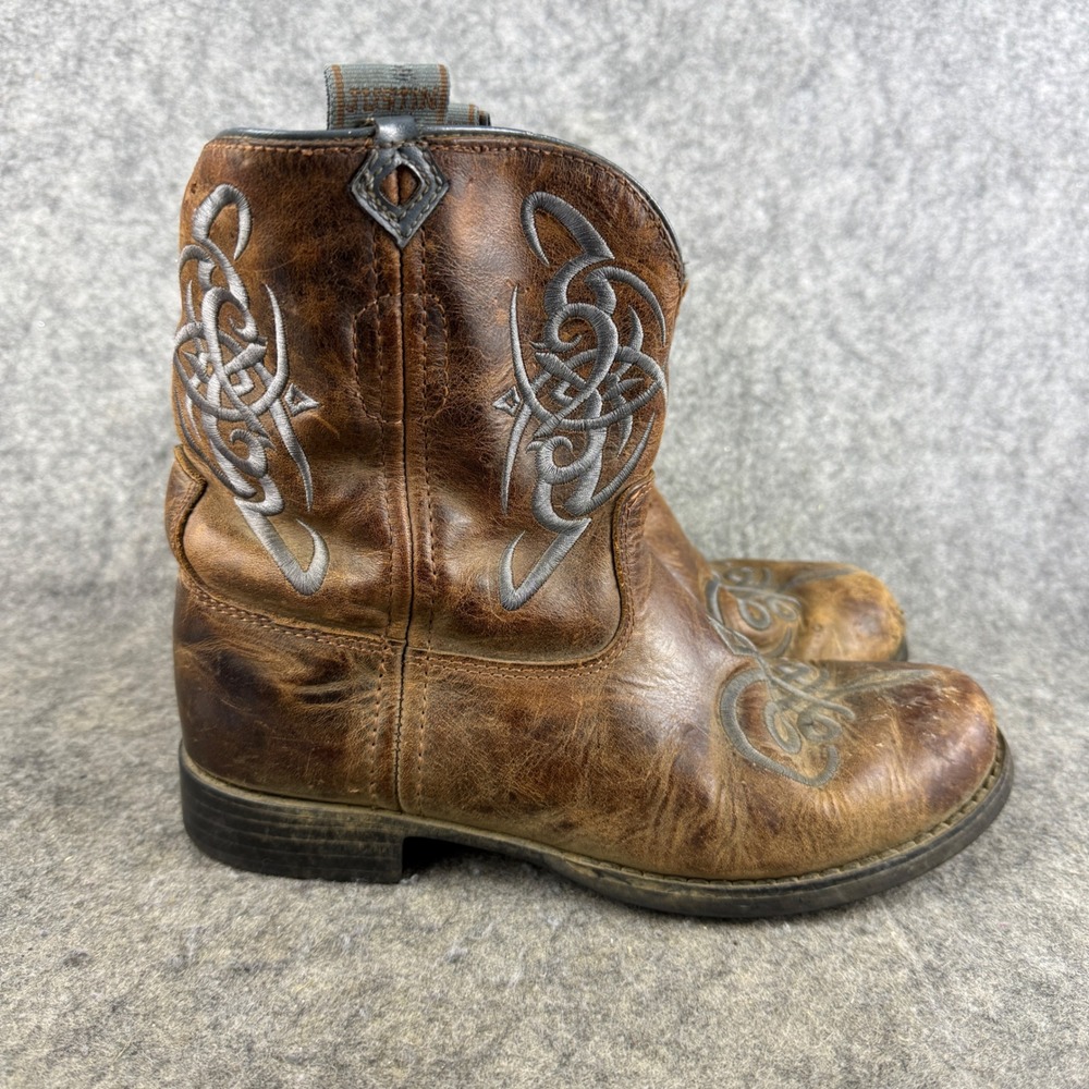 Justin Gypsy Brown Leather Western Cowgirl Boots L9810 Womens‎ 9B Embroidered